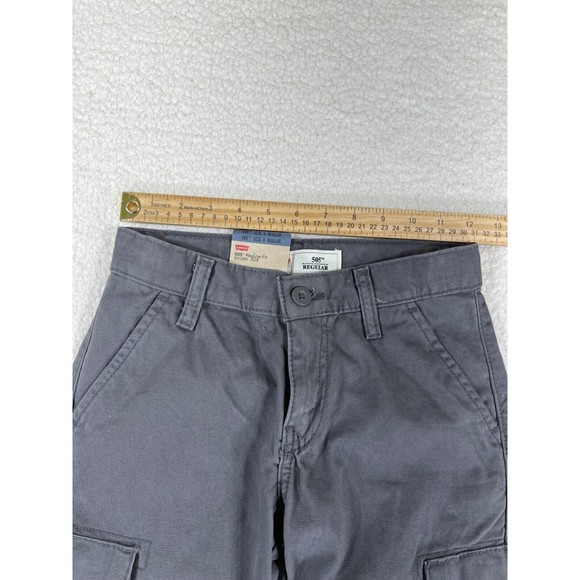 NWT Levis 505 Khaki Men's Size 8 24X22 Gray Regular Fit Cargo Pants - Picture 5 of 8